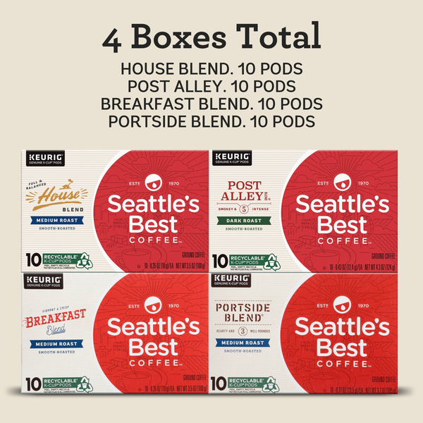 Seattle's Best Medium Roast Variety Pack Keurig K-Cup 40ct