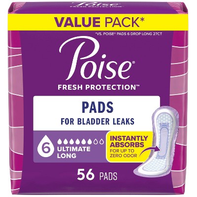 Poise Incontinence Bladder Control & Postpartum Pads - Ultimate Absorbency