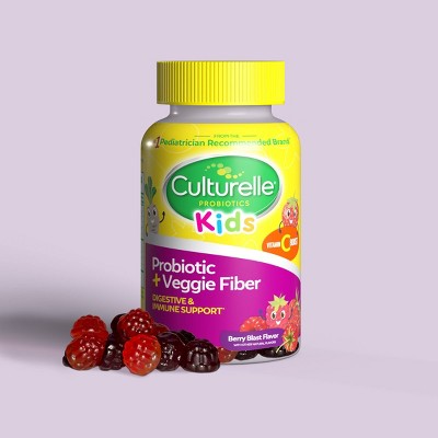 Culturelle Kids Probiotic + Gluten Free Veggie Fiber Gummies - Berry - 30ct