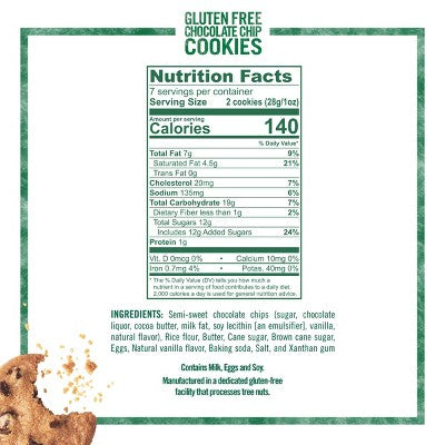 Tate's Bake Shop Gluten Free Chocolate Chip Cookies - 7oz