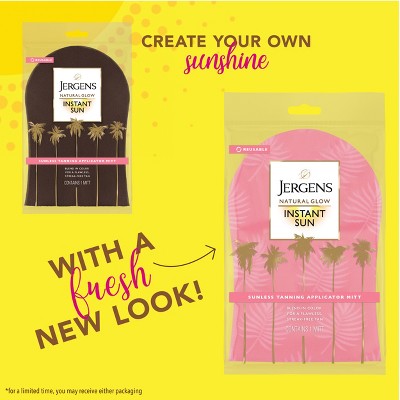 Jergens Natural Glow Instant Sun Application Mitt For Self Tanners, Streak-Free Sunless Tanning Glove