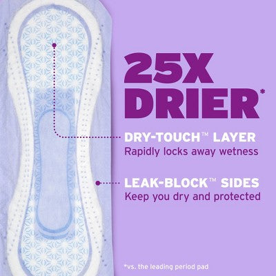 Poise Incontinence Pads for Women - Ultra Absorbency - 7 Drop - Long - 39ct