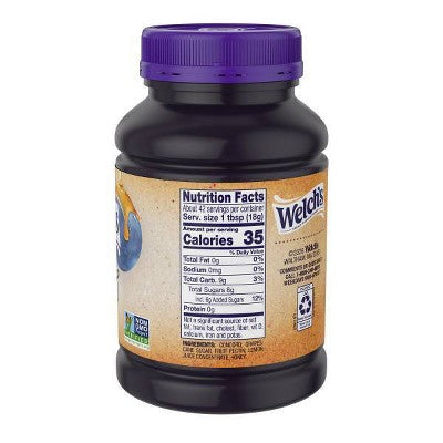 Welch's Concord Grape Spread - 27oz: No Artificial Colors, No Artificial Flavors, No Preservatives