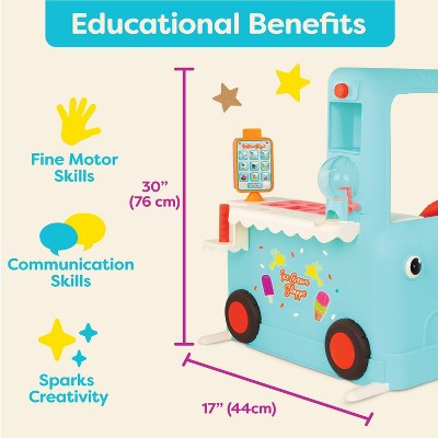 B. toys - Interactive Ice Cream Truck - Ice Cream Shoppe: Play Food, Music, Sound Effects, Lights, Creative Play