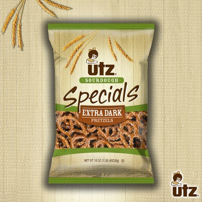 Utz Sourdough Specials Extra Dark Pretzels - 16oz: Tree Nut Free