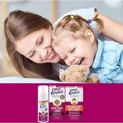 Little Remedies Saline Spray and Drops, Safe for Newborn Babies - 1 fl oz