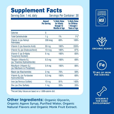 Mommy's Bliss Baby Multivitamin + Iron - 1 fl oz