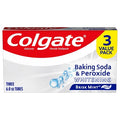 Colgate Baking Soda and Peroxide Whitening Fluoride Toothpaste Brisk Mint - 6oz/3pk