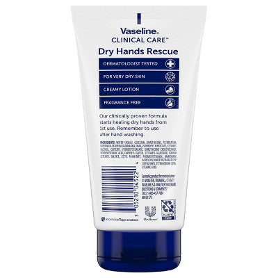 Vaseline Dry Hands Rescue Hand Lotion Unscented - 5.1 fl oz