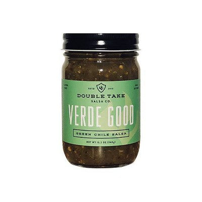 Double Take Salsa Verde Good Green Chile Salsa -13.2oz: Gluten-Free, Vegan, Medium Spice Level