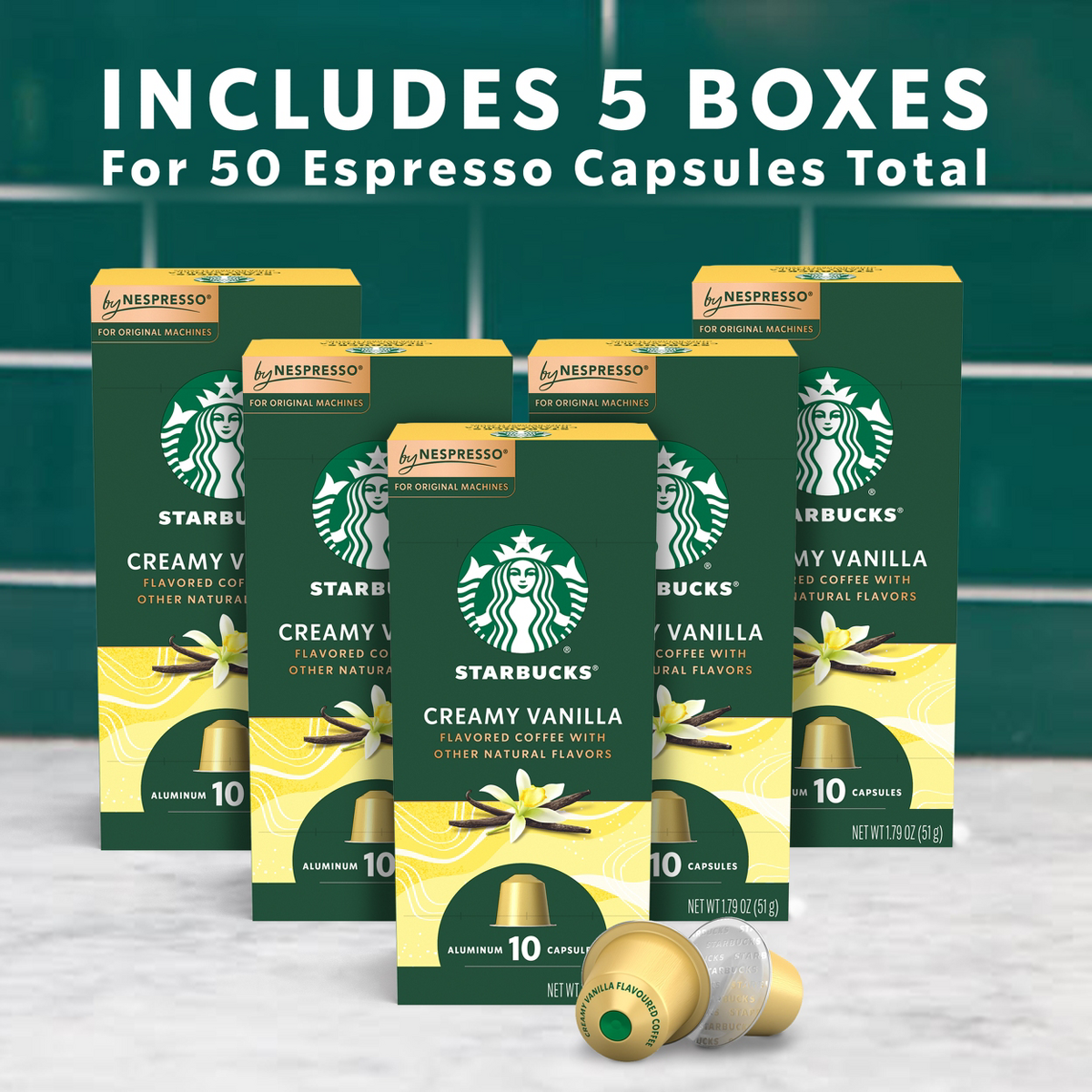 Starbucks by Nespresso OL Creamy Vanilla Capsules, 50ct