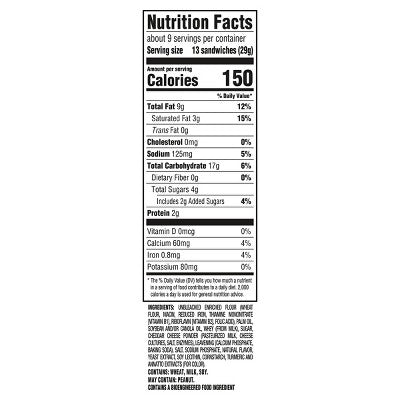 RITZ Bits Cheese Sandwich Crackers Lunch Snacks - 8.8oz: No High Fructose Corn Syrup