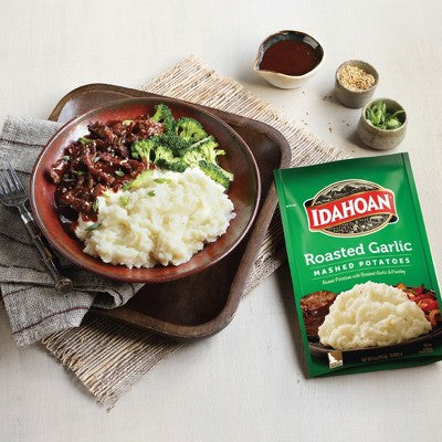 Idahoan Gluten Free Roasted Garlic Mashed Potatoes - 4oz: Wheat Free, Plant-Based