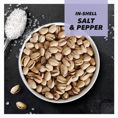 Wonderful Flavored Pistachios Salt & Pepper - 14oz: Certified Gluten-Free, Halal