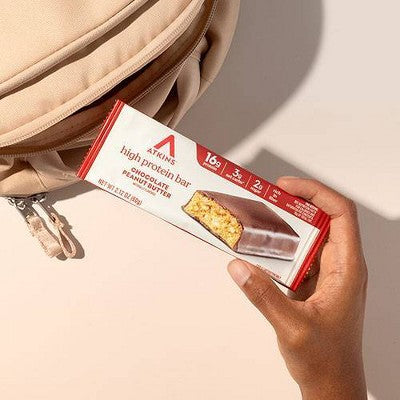 Atkins High Protein Bars, Chocolate Peanut Butter Flavor, 16g Protein - 16.9oz/8ct