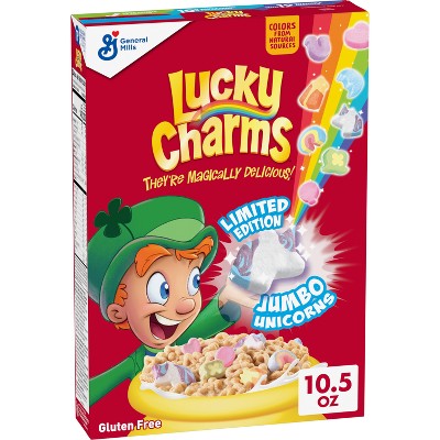 Lucky Charms Breakfast Cereal - 10.5oz: Gluten-Free, No High Fructose Corn Syrup, Whole Grain
