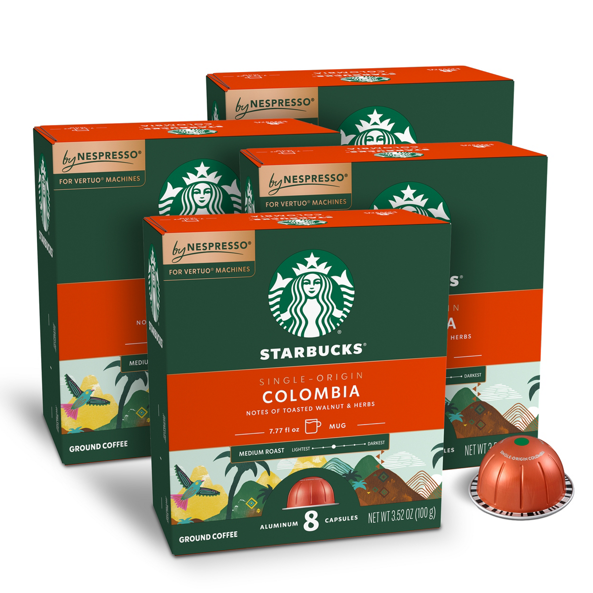 Starbucks by Nespresso Vertuo Line Single-Origin Colombia, Medium Roast Coffee - 32ct
