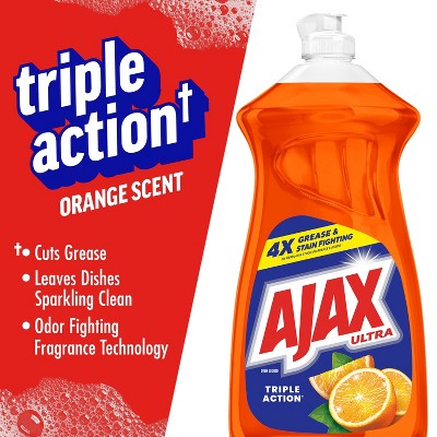 Ajax Ultra Triple Action Liquid Dish Soap - Orange Scent - 52 fl oz: Paraben-Free, Phosphate-Free, Multi-Surface