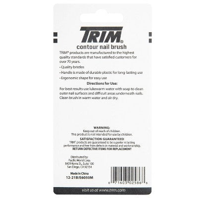 Trim Ergonomic Quality Bristles Contour Nail Brush