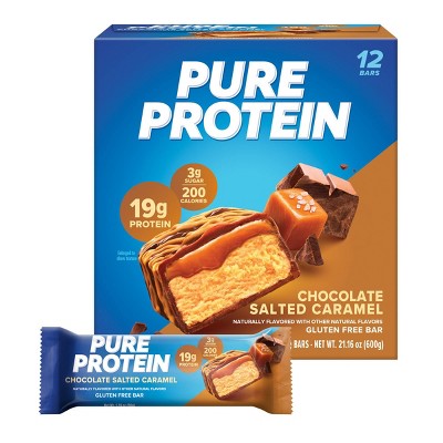 Pure Protein Chocolate Salted Caramel High Protein Snack Protein Bar - 19g Protein - 12ct