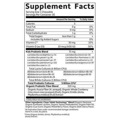 Kid's Garden of Life Dr. Formulated Organic Probiotic Daily Chewables - Berry & Cherry - 30ct