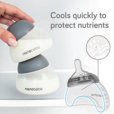 nanobebe Breast Milk Baby Bottle - 3pk