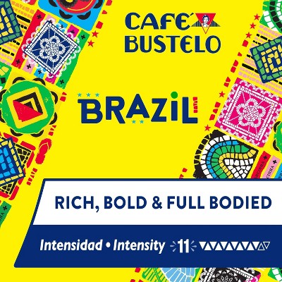 Café Bustelo Brazil Dark Roast Espresso Capsules - 10ct: Compatible With Nespresso Original Line, Toffee Flavor