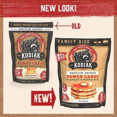 Kodiak Protein-Packed Buttermilk Flapjack & Waffle Mix Grizzly Size - 36oz