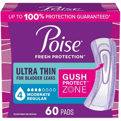 Poise Ultra Thin Postpartum Incontinence Pads for Women - Moderate Absorbency