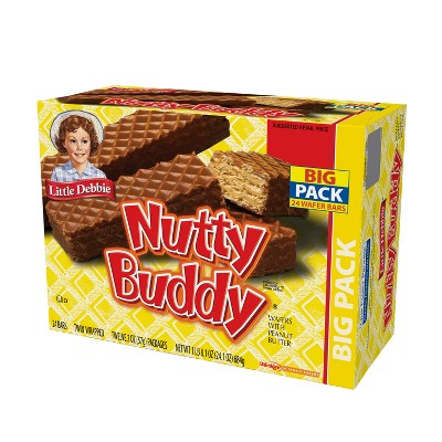 Little Debbie Peanut Butter Nutty Bar - 24.1oz/24ct: Chocolate Coating