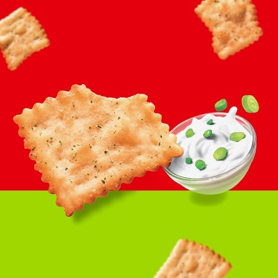 RITZ Toasted Chips Sour Cream and Onion Crackers Party Snacks - 8.1oz