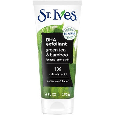St. Ives BHA Green Tea & Bamboo Face Exfoliant For Acne Prone Skin - 6floz ​