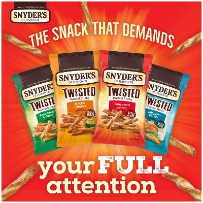 Snyder's of Hanover Seasoned Twisted Pretzel Sticks - 12oz: No Artificial Colors, No High Fructose Corn Syrup, Mild