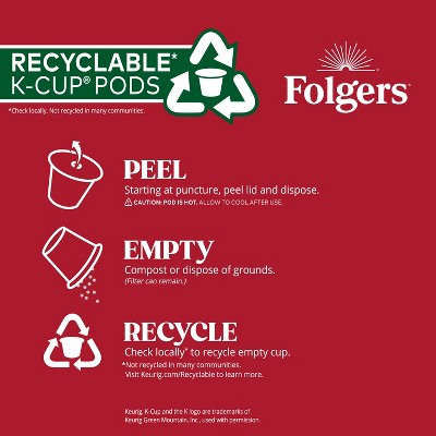 Folgers Black Silk Dark Roast Coffee - Keurig K-Cup Pods - 24ct