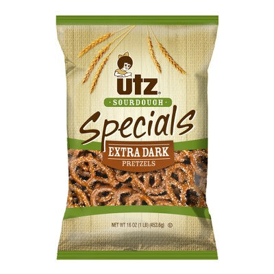 Utz Sourdough Specials Extra Dark Pretzels - 16oz: Tree Nut Free