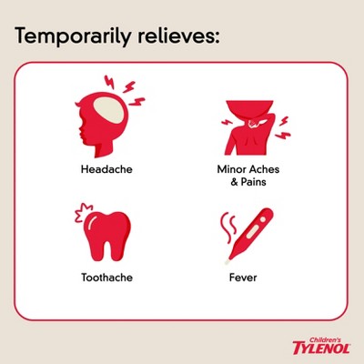 Children's Tylenol Dye-Free Pain + Fever Relief Liquid - Acetaminophen - Cherry - 4 fl oz