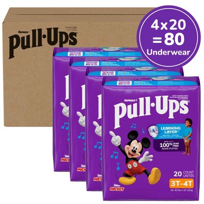 Pull-Ups Boys' Potty Training Pants with Learning Layer – Size 3T-4T - 20ct