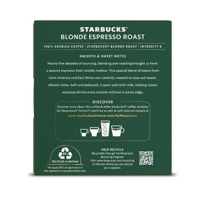 Starbucks by Nespresso Vertuo Line Blonde Espresso