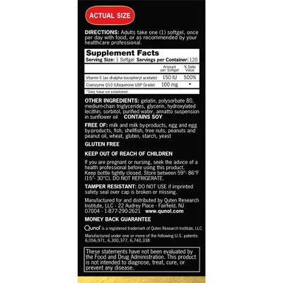Qunol Ultra CoQ10 Dietary Supplement Softgels - 120ct