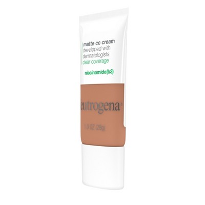 Neutrogena Clear Coverage Flawless Matte Color Correcting Cream, Full-Coverage - 7.0 Maple