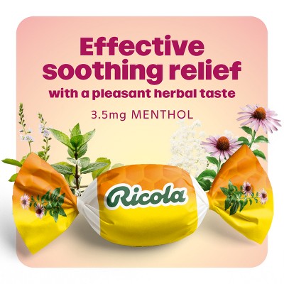 Ricola Honey Lemon with Echinacea Menthol Cough Drops - 45ct