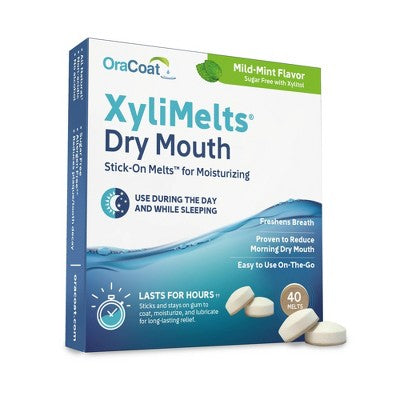 OraCoat XyliMelts for Dry Mouth Relief Mild Mint