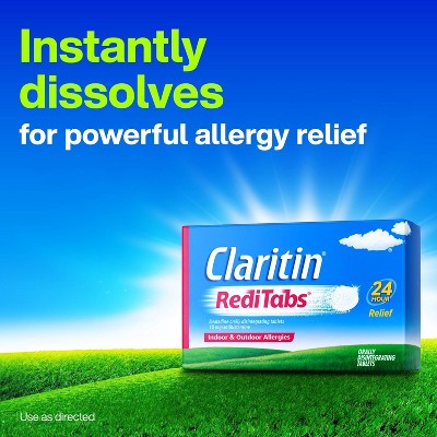 Claritin Allergy Relief 24 Hour Non-Drowsy Loratadine RediTab Dissolving Tablets