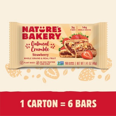 Nature's Bakery Strawberry Oatmeal Crumble Breakfast Bars - 8.46oz/6ct
