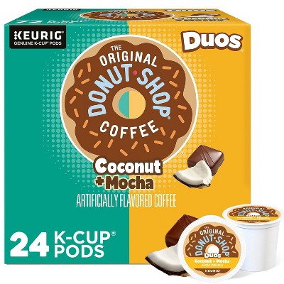 The Original Donut Shop Duos Coconut + Mocha Keurig Single-Serve K-Cup Coffee Pods, Medium Roast Coffee - 24ct