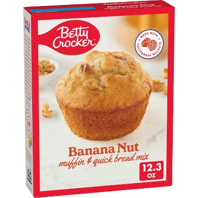 Betty Crocker Banana Nut Muffin Mix - 12.3oz: No Artificial Sweeteners, No High Fructose Corn Syrup