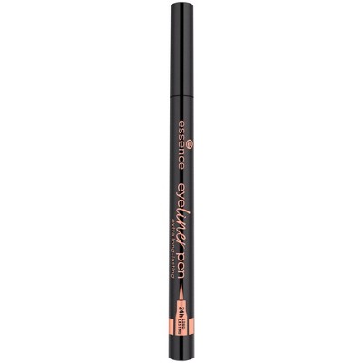 essence Extra Long Lasting Waterproof Eyeliner Pen - 10 Blackest Black - 0.04oz: Vegan, Paraben-Free Liquid Eyeliner