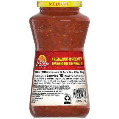 Pace Restaurant Style Original Recipe Salsa 16oz: Gluten-Free, No Added Sugar, Vegan