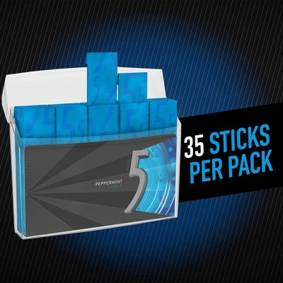 5 Gum Sugar-Free Peppermint Cobalt Gum - 35ct