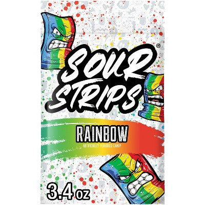 Sour Strips Rainbow Candy - 3.4oz